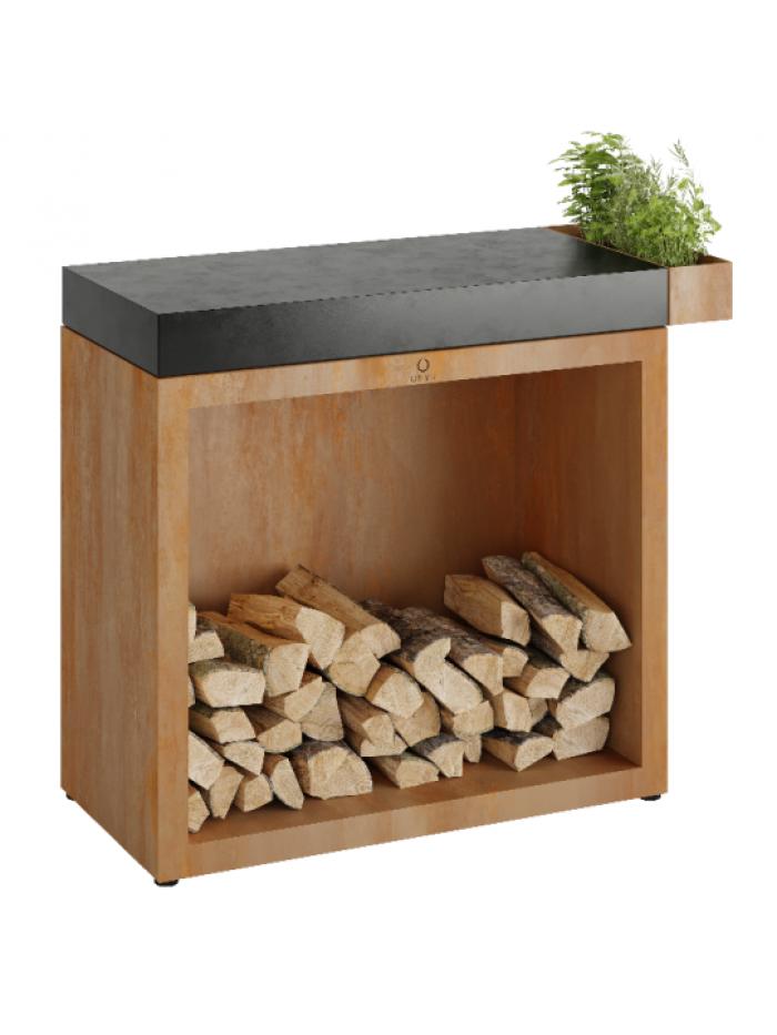 OFYR Butcher Block Storage 90 Corten Céramique Gris Anthracite