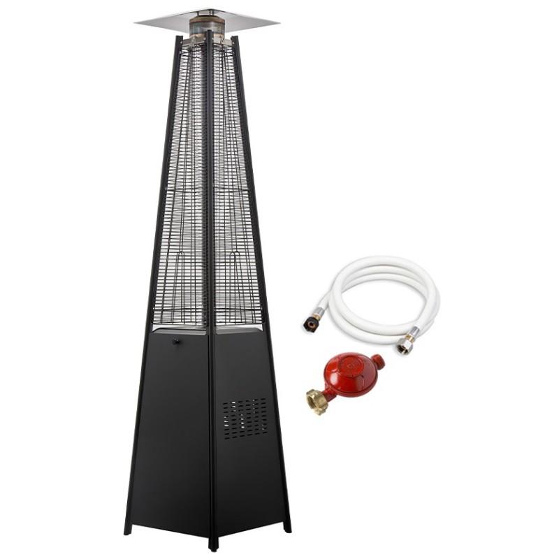 Parasol Chauffant Gaz Flamme Noir - Favex 