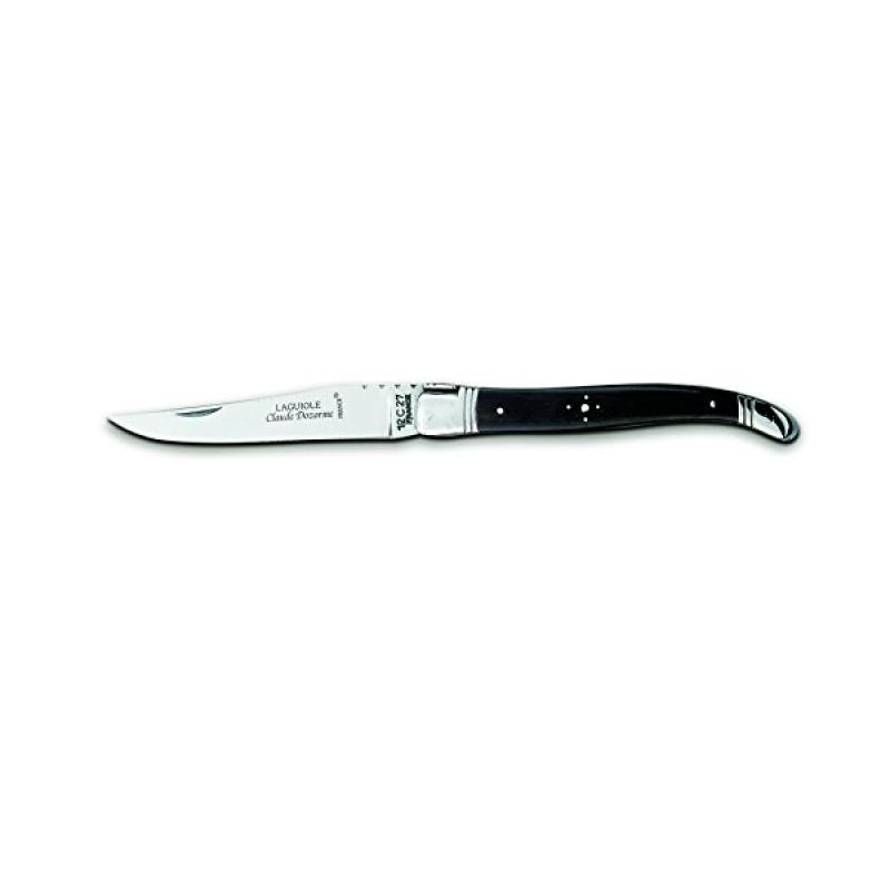 Poche Laguiole 12 cm manche ébène 2 mitres inox - Claude Dozorme
