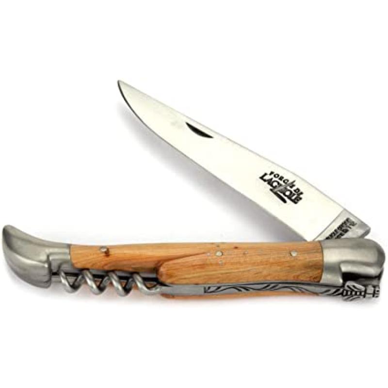 Liner Laguiole 12 cm avec tire-bouchon manche genévrier - Claude Dozorme