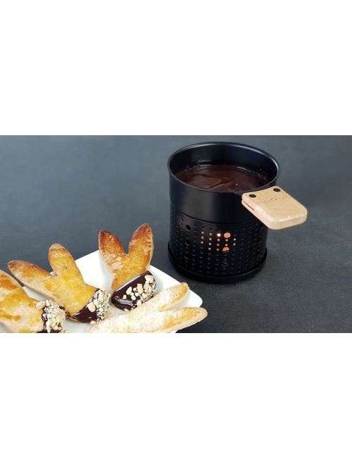 Coffret fondue au chocolat noir à la bougie - Cookut