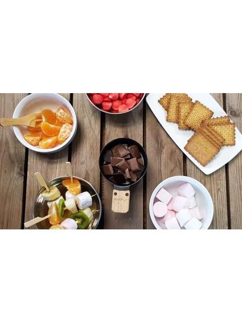 Coffret fondue au chocolat noir à la bougie - Cookut