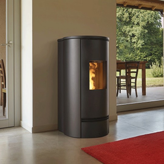 Poêle à bois - CIRCLE - Piazzetta - 5 kW - 10 kW / sur pieds / contemporain