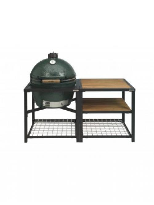 Module Extension - 2 tablettes Acacia + Grille Inox - Big Green Egg