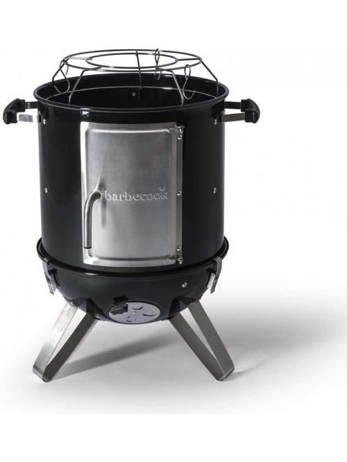 Oskar S fumoir en émail noir Ø40cm - Barbecook