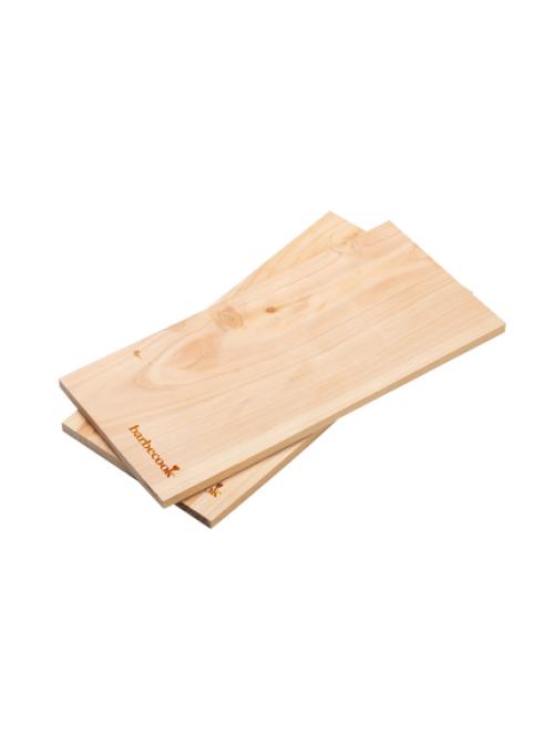 Set de 2 planches de fumage en bois de hêtre - Barbecook