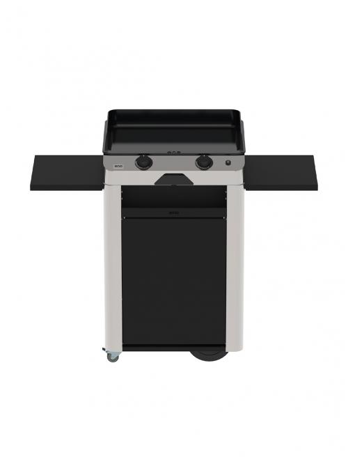 Combo Plancha Fusion 60 Inox marin avec Chariot inox acier - Eno