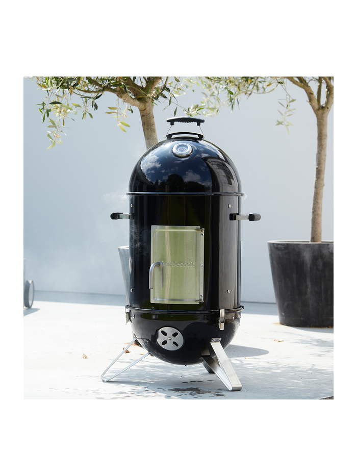 Oskar M fumoir en émail noir Ø44cm - Barbecook