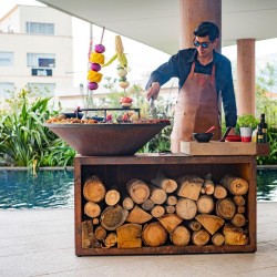 OFYR Island Corten 100 Bois de Teck 