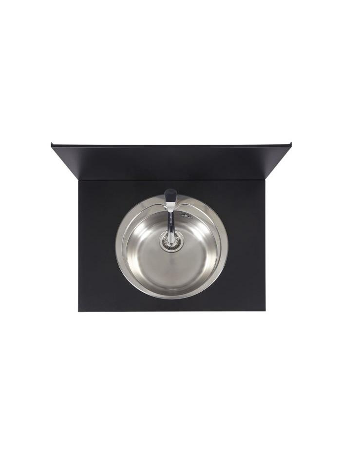 Modulo Cuisine Évier - Inox et Noir - ENO