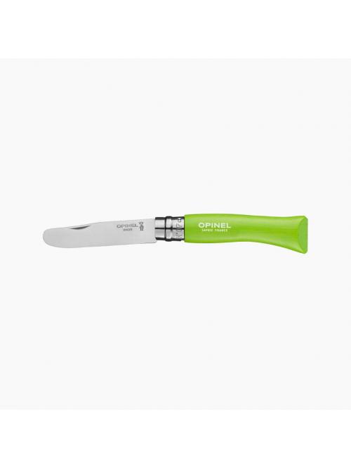 Opinel vert à bout rond, couteau securisé pour enfant