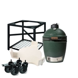 Barbecue charbon PACK MEDIUM : Table Modulaire + Egg + Conveggtor - BIG GREEN EGG