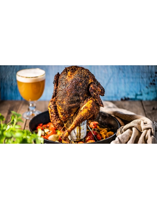 Support de poulet pliant pour canette de bière - BIG GREEN EGG