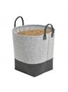 Corbeille ALARA Gris clair & gris anthracite - Dixneuf Corbeille ALARA Gris clair & gris anthracite - Dixneuf