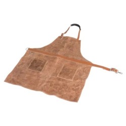 Tablier en cuir de vache brun - Barbecook