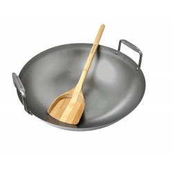 Wok Acier Carbone avec sa spatule - Big-Green-Egg